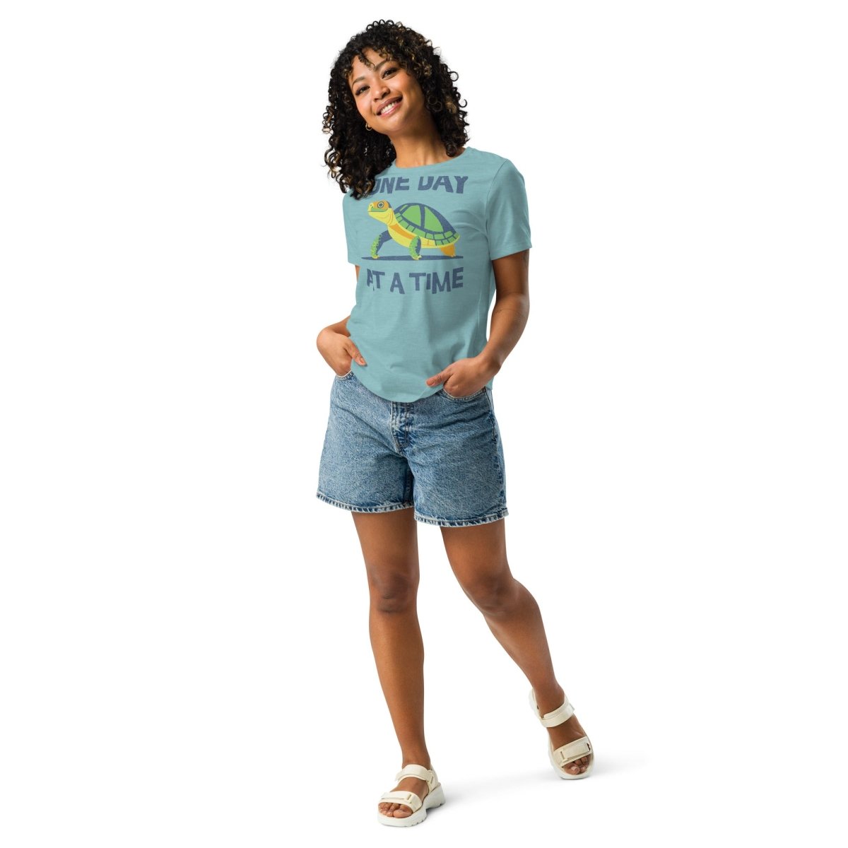 Steady Journey Turtle Relaxed Tee - Soft Comfortable Graphic T-Shirt for Men & Women | Casual Wear, Lounge, Yoga, and Everyday Outfits