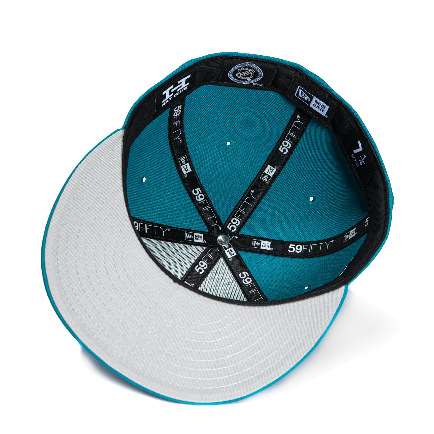 New Era 59Fifty San Jose Sharks 1991 Vintage Logo Patch Snapback Hat - Teal NHL Hockey Fan Cap for Men & Women - Perfect for Games, Collecting & Streetwear Fashion
