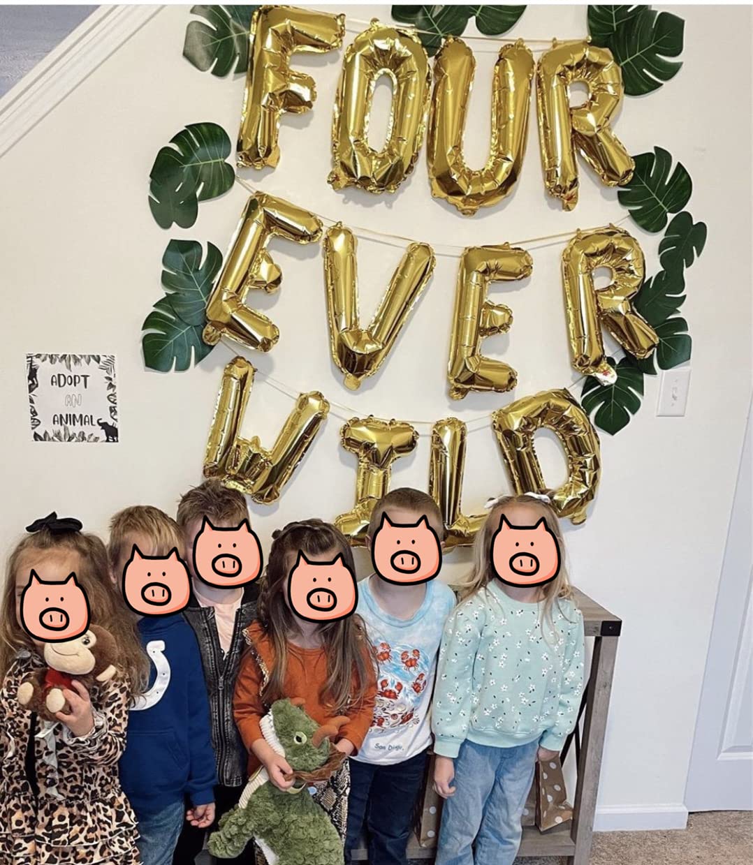 13 PCS JeVenis FOUR EVER WILD Balloons - Premium Birthday Party Decorations for 4th Birthday, Baby Shower & Special Events | Durable Latex Balloons for Indoor/Outdoor Celebrations