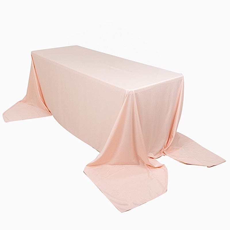 90 x 156 Inch Scuba Polyester Rectangular Tablecloth - Waterproof & Wrinkle-Resistant Dining Table Cover for Parties, Weddings & Events