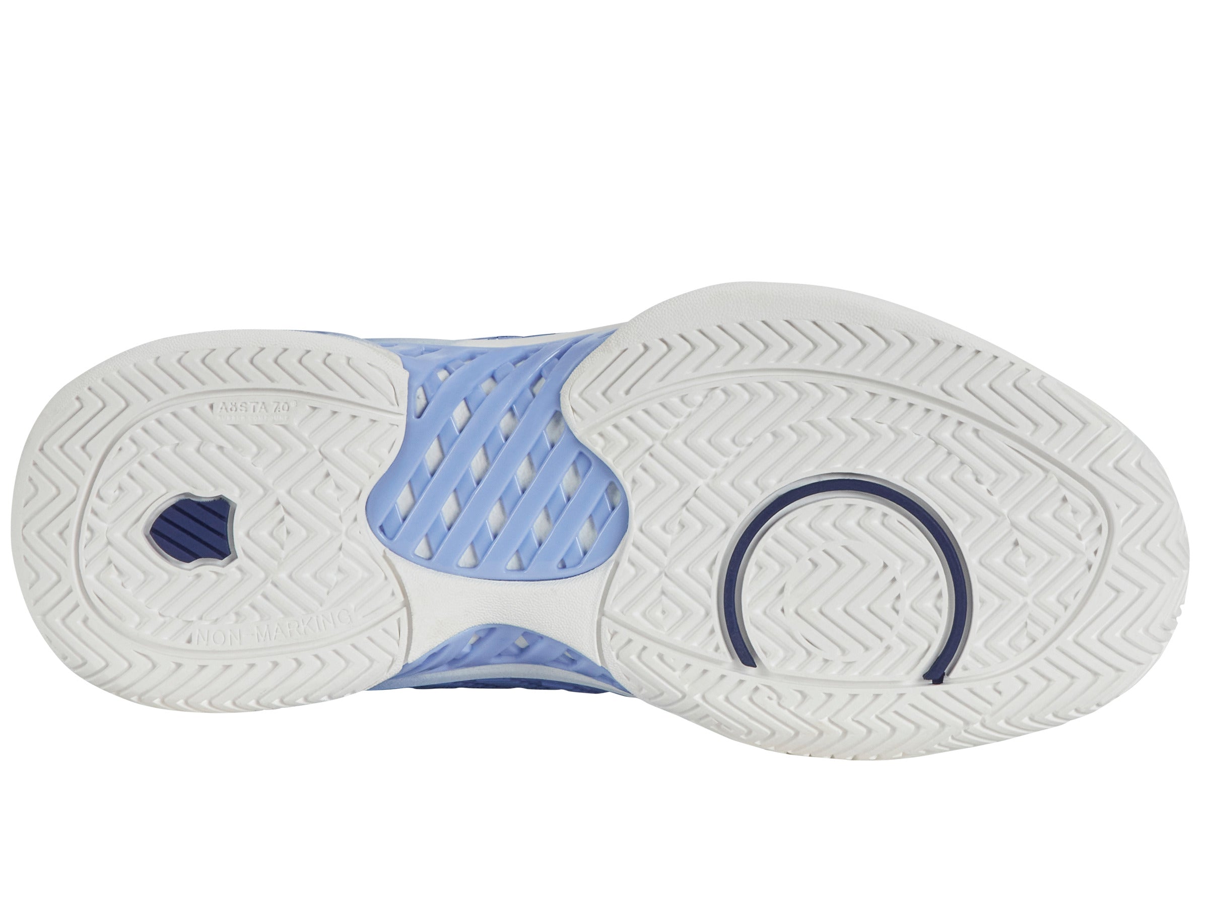 Hypercourt Express 2 Wide Tennis Shoes - Bright White/Open Air/Estate Blue | Lightweight & Durable for Court Sports | Perfect for Tennis, Pickleball & Casual Wear