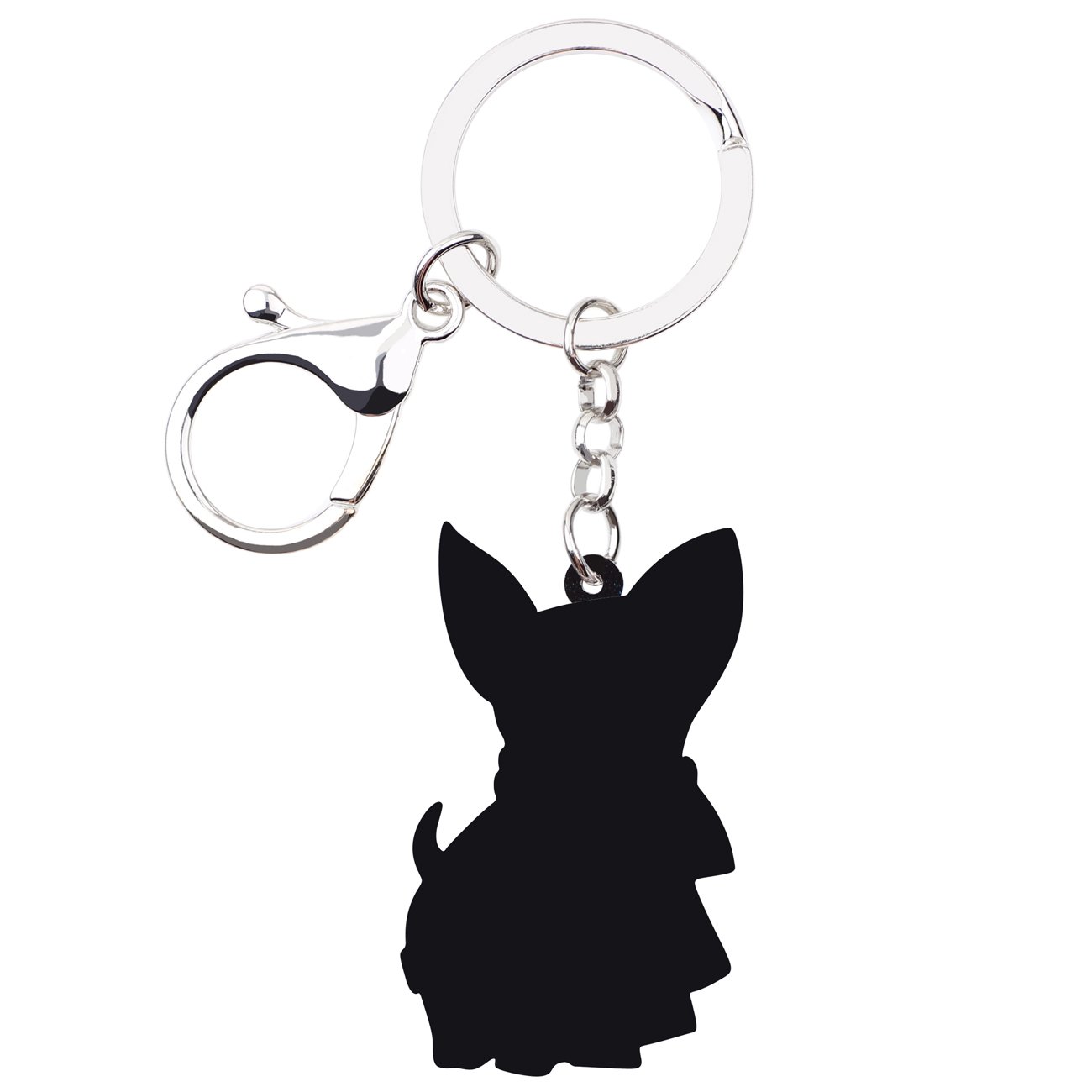 BONSNY Acrylic Chihuahua Keychain - Pet Lover Gift for Bags & Cars
