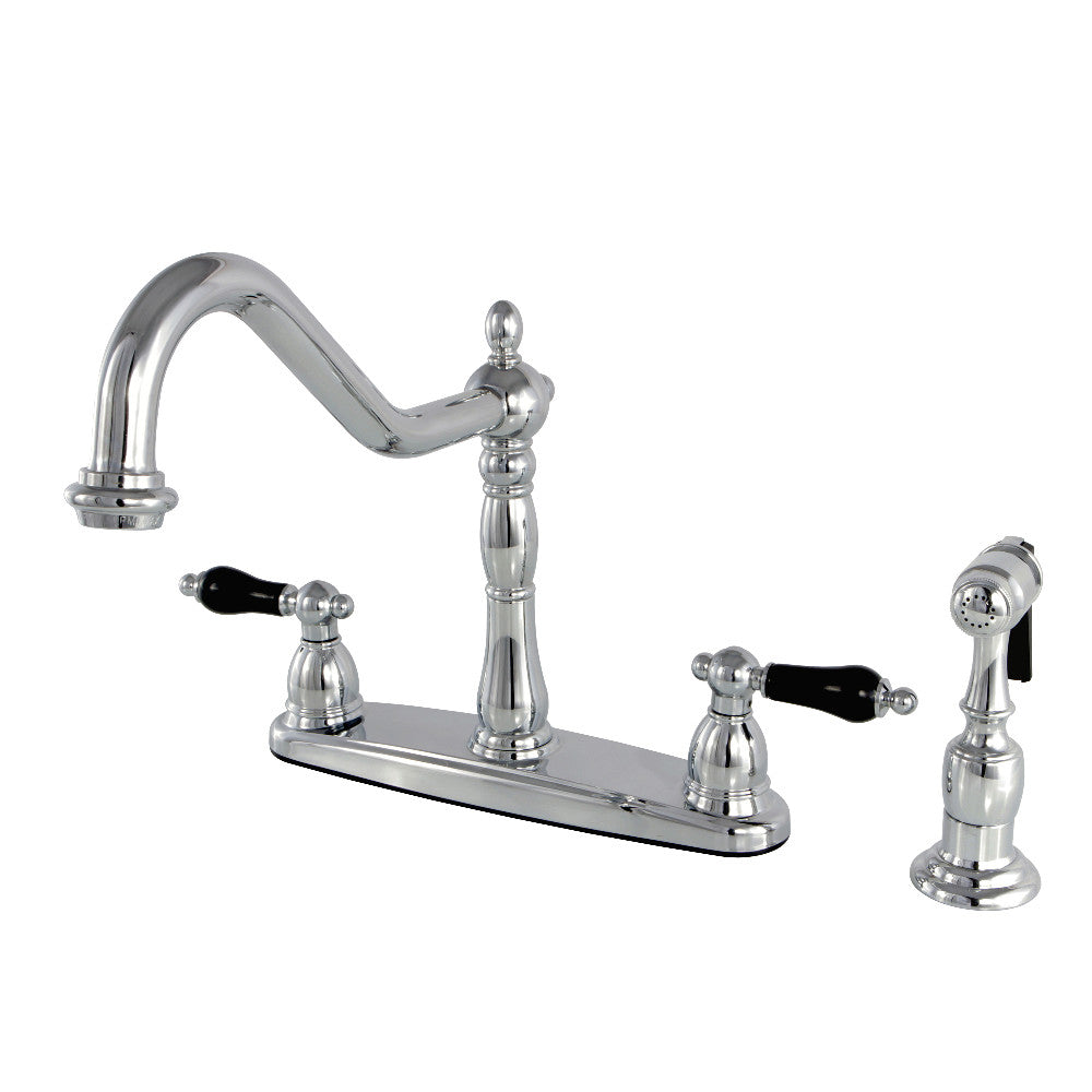 Kingston Brass KB1752PKLBS Duchess Centerset Kitchen Faucet - Polished Brass Finish, High Arc Spout, Single Handle for Modern Kitchens | Perfect for Washing Dishes, Filling Pots & Daily Kitchen Tasks