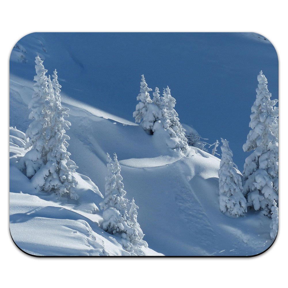 Snow Covered Mountain Slope Mouse Pad - Non-Slip Gaming Mousepad for Snowboarding & Skiing Enthusiasts | Perfect for Office, Home & Gaming Setups