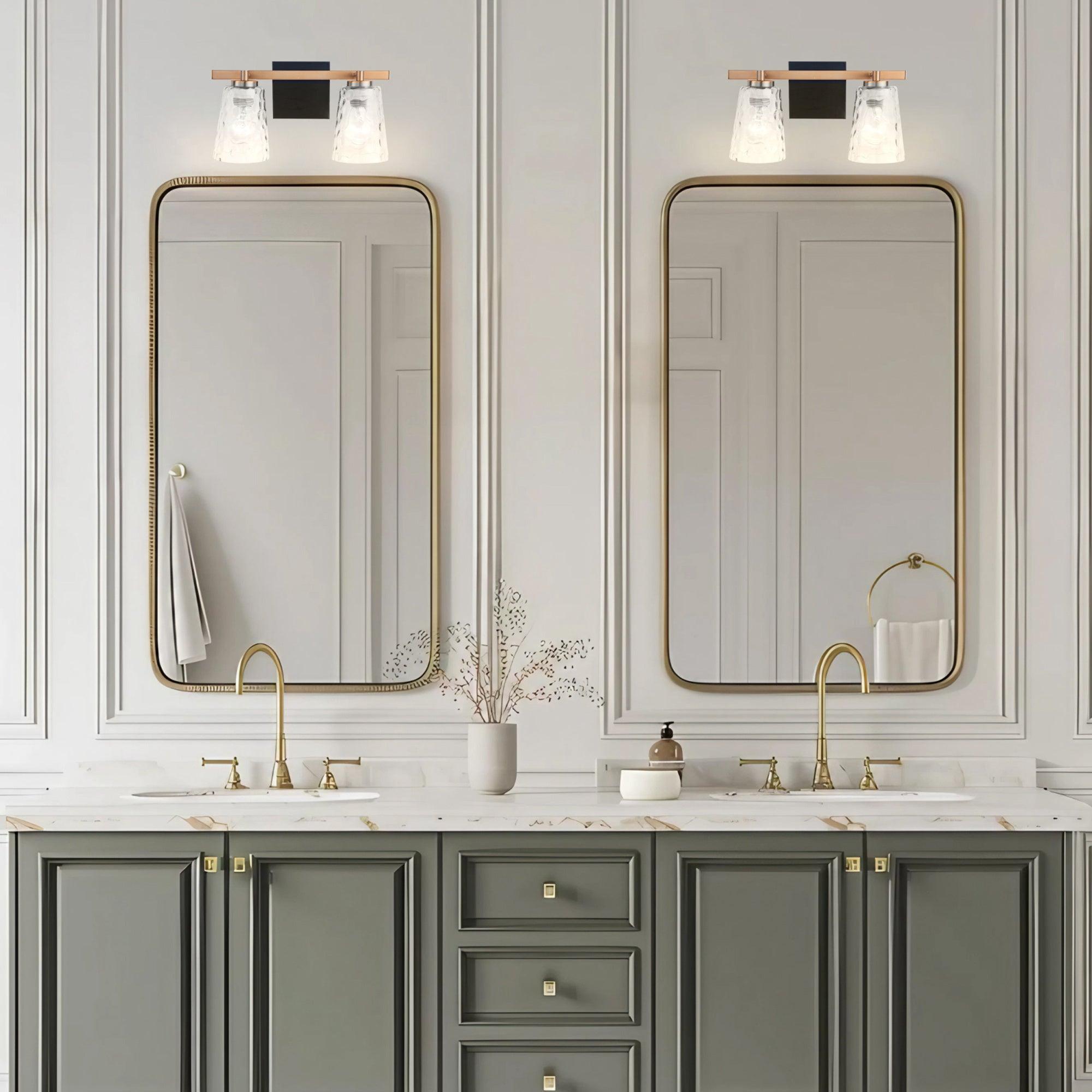 Radiance Modern 2-Light Dimmable Vanity Light - Bathroom Makeup Mirror Lighting Fixture for Bedroom, Dressing Room & Powder Room