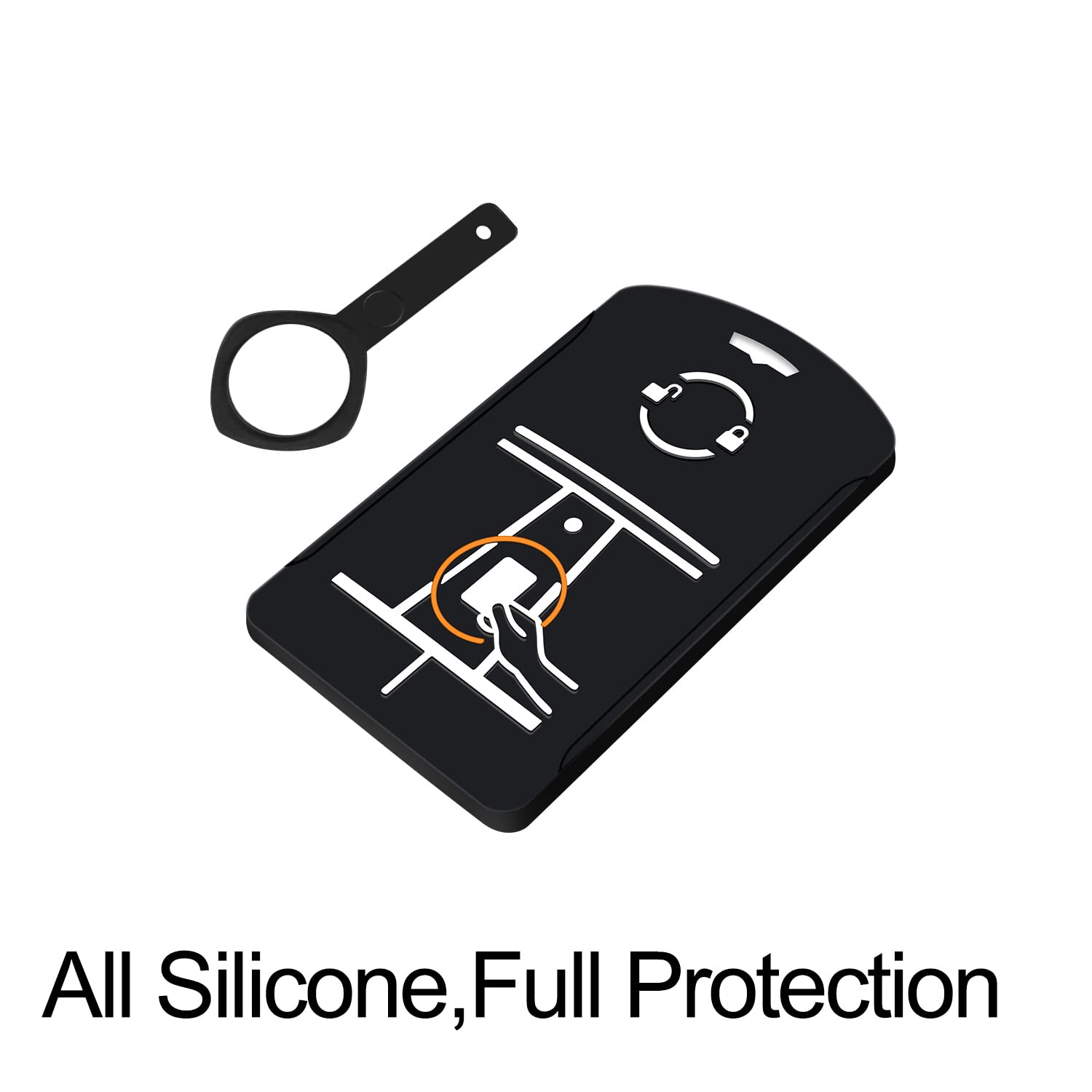 Premium Silicone Key Card Holder for Tesla Model 3 & Y - Durable RFID Protector Keychain Accessories | Perfect for Daily Commute & Tesla Charging Stations