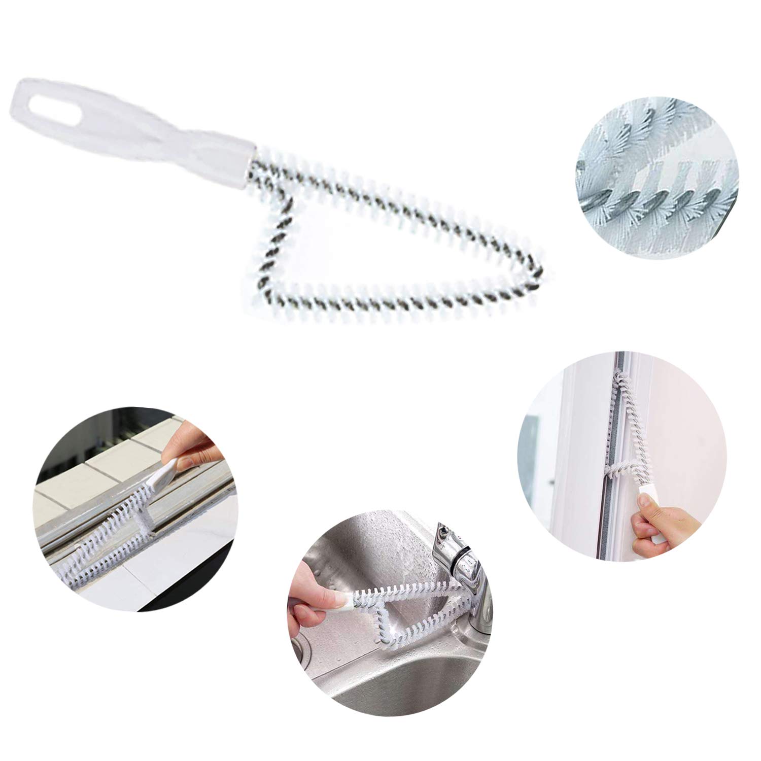 8-Piece Handheld Groove & Gap Cleaning Kit - Multi-Purpose Crevice Brushes for Sliding Doors, Window Tracks, Tile Lines, Shutters, Car Vents, AC Units & Keyboards | Perfect for Home, Office & Auto Deep Cleaning