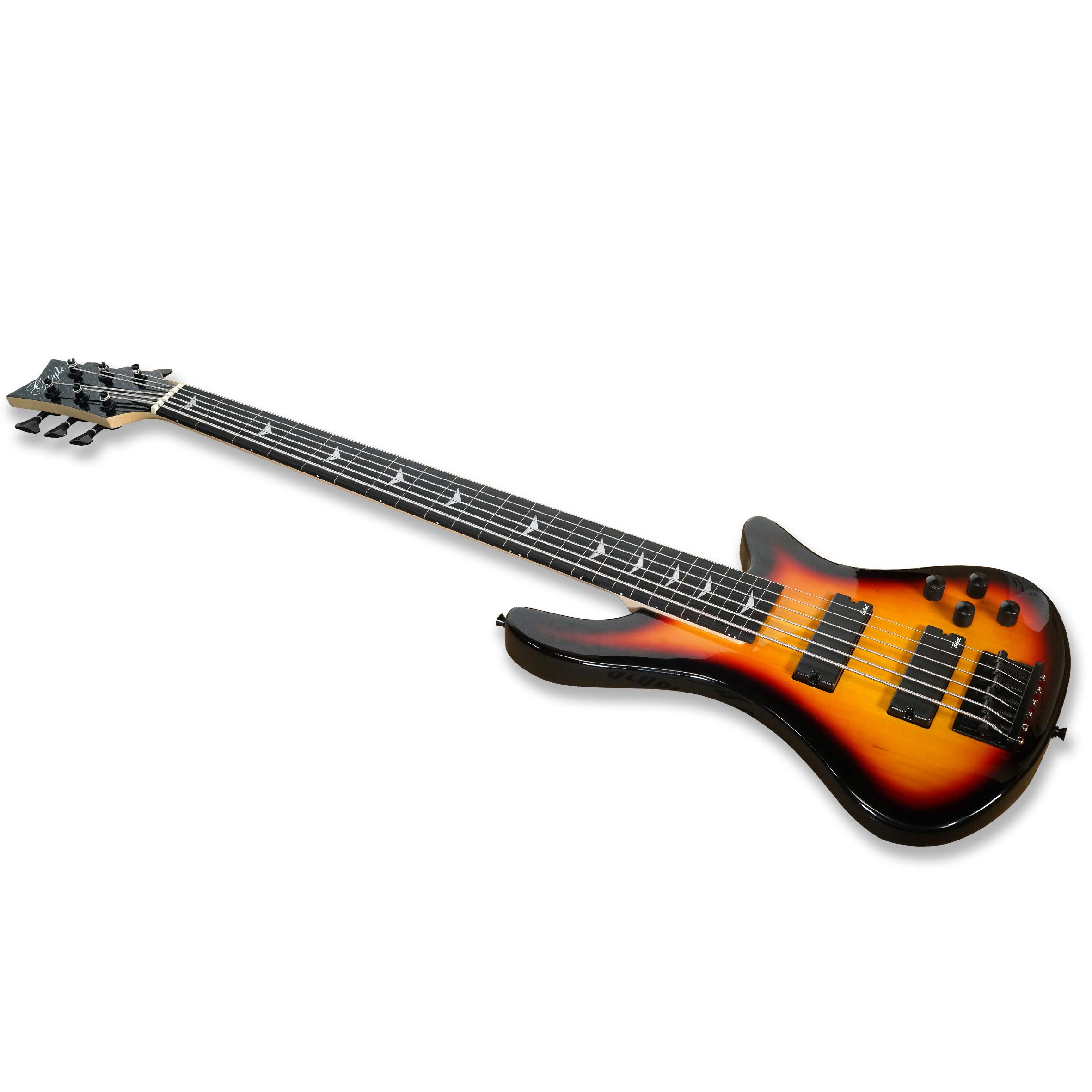 6 String Fretless Electric Bass Guitar with Maple Neck & Poplar Body - Sunburst Finish | Perfect for Jazz, Blues & Studio Recording