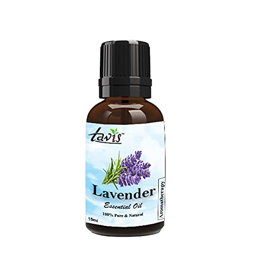 Tavis Lavender Essential Oil - 15ml (0.5oz) Pure Aromatherapy Oil for Relaxation, Sleep & Stress Relief | Diffuser, Massage & Skincare Use