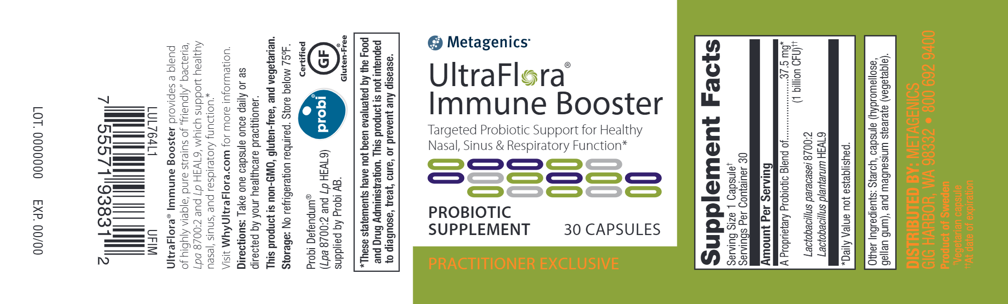 UltraFlora® Immune Booster Supplement - Natural Probiotics for Gut Health & Immune Support - Daily Wellness for Adults & Kids - Perfect for Cold Season, Travel & Immune System Defense
