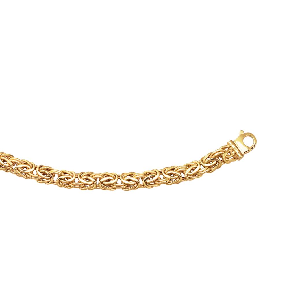 14K Gold 9mm Byzantine Chain Necklace for Women - Elegant Layering Piece for Everyday Wear & Special Occasions