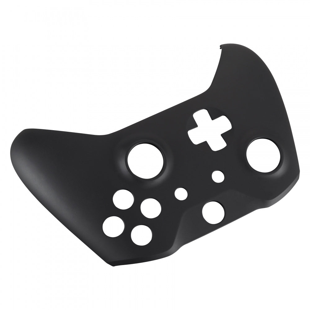 eXtremeRate Soft Touch Grip Black Front Housing Shell Faceplate for Microsoft Xbox One X & One S Controller - Enhanced Comfort & Precision for Gaming - Perfect for FPS, Racing & Action Games