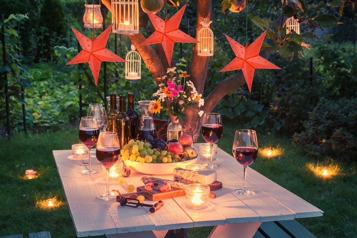 3 Pack 20 Inch Red Weatherproof Outdoor Plastic Star Lanterns with LED Bulbs & Cord - Decorative Holiday Lighting for Christmas, Patio, Garden, and Party Decorations