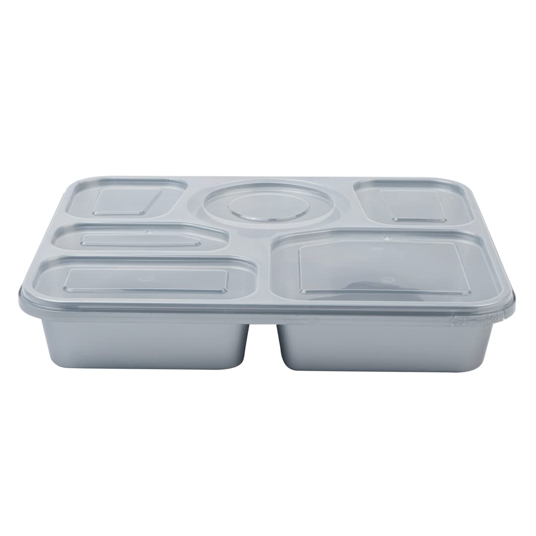 Restaurantware Futura 50.7oz Meal Prep Containers with Lids - 100 Pack Tamper-Evident Microwavable Disposable Plastic Food Storage Containers for Takeout, Lunches & Meal Prepping - BPA-Free, Leak-Proof (Ideal for Restaurants, Catering & Home Meal Prep)