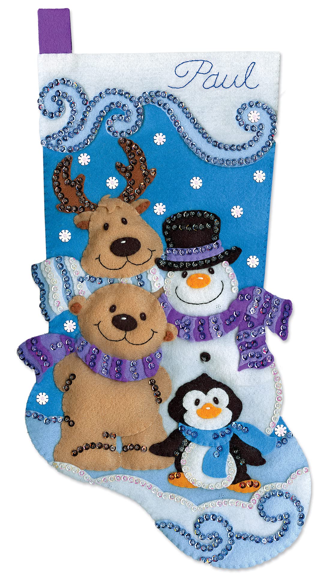 DIY Winter Friends Stocking Kit - Christmas Craft Set for Holiday Decorations & Gifts | Perfect for Home, Party, and Festive Celebrations