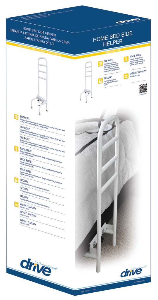 Adjustable Bed Assist Rail for Seniors & Elderly - Sturdy Safety Handrail for Home, Hospital & Rehab Use - Helps with Sitting, Standing & Mobility Support