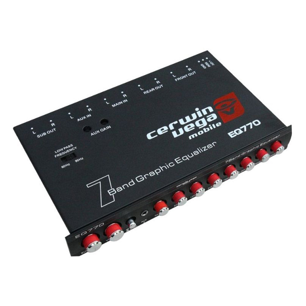 Cerwin Vega EQ 770 7-Band Parametric Equalizer with AUX Input - Professional Audio Equalization for Home Theater, Car Audio & Studio Mixing