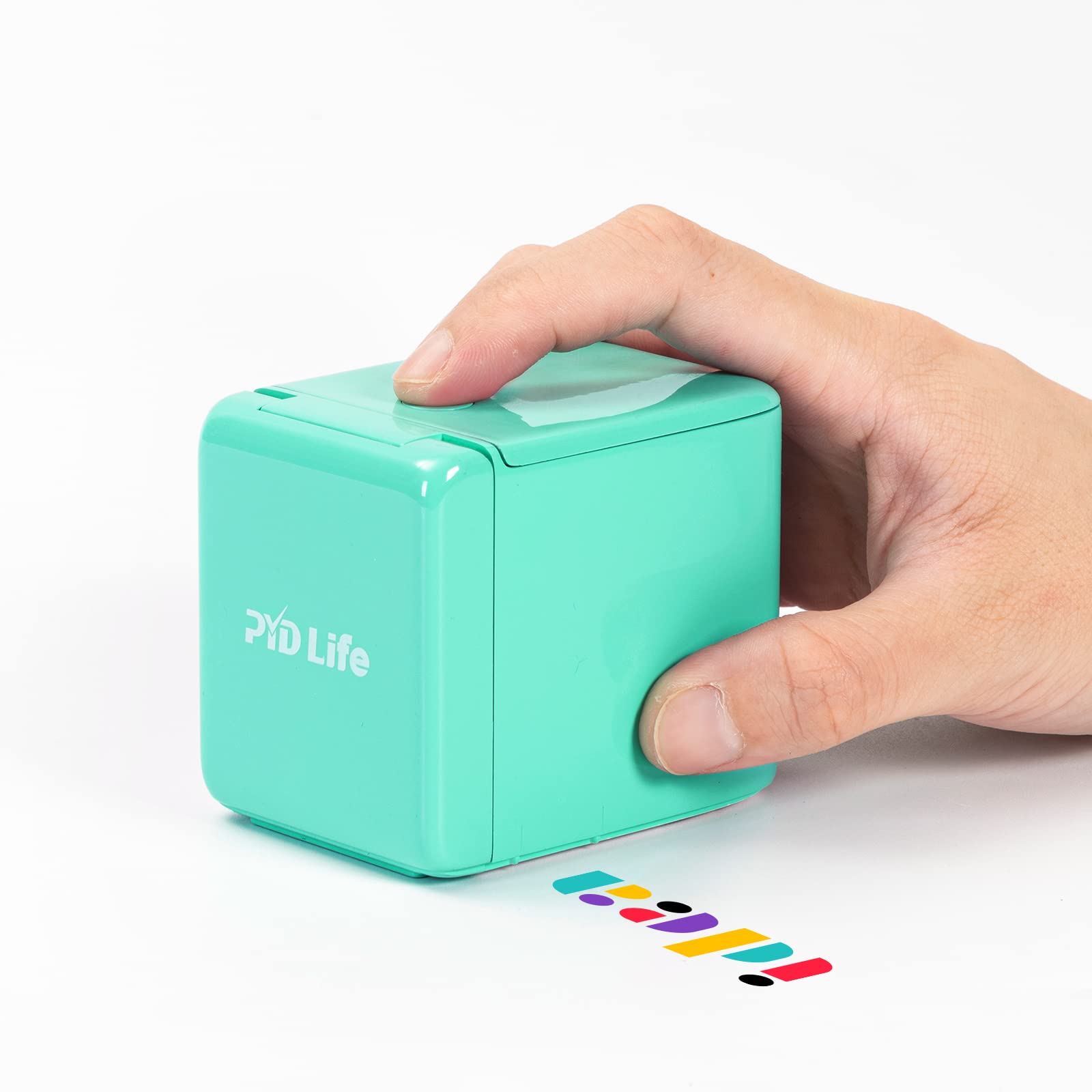 PYD Life Mini Handheld Color Printer - Portable Wireless Inkjet Printer for Cards, Labels & Barcodes | Mint Green USB Printer for Office, Home & Gifts | Perfect for DIY Crafts, Business Tags & QR Code Printing