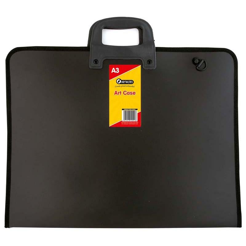 Artworx A3 Artcase Carry Case - Black Portfolio for Artists, Designers & Students - Perfect for Sketchbooks, Drawings & Art Supplies Storage
