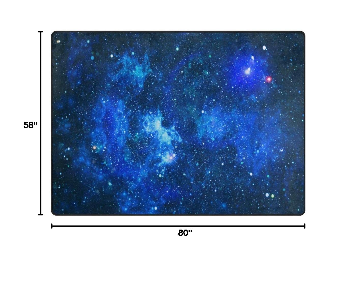 ALAZA Galaxy Nebula Star Print Area Rug 7'x5' - Cosmic Universe Design for Living Room, Bedroom & Kids Room | Soft Non-Slip Floor Mat for Home Decor