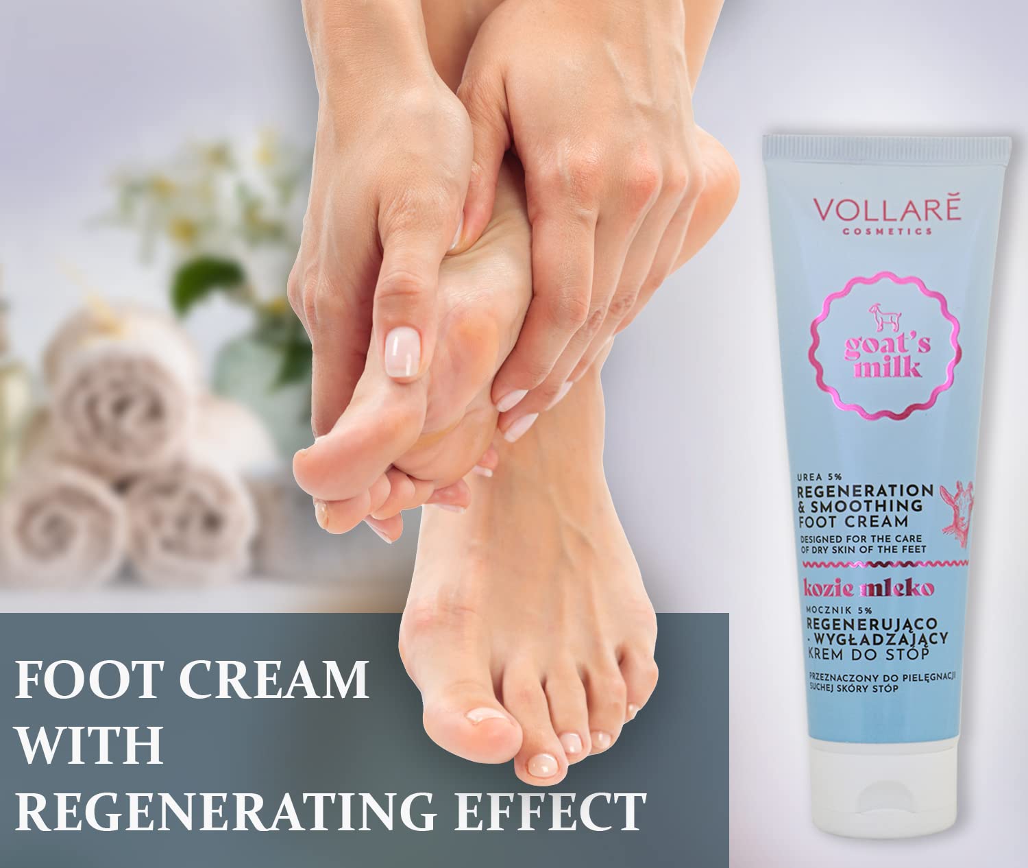 Urea Foot Cream for Dry & Cracked Heels - Intensive Moisturizing Treatment with Goat Milk Proteins - Travel Size Foot Lotion for Soft, Smooth Feet | Perfect for Daily Foot Care, Cracked Heel Repair & On-the-Go Hydration