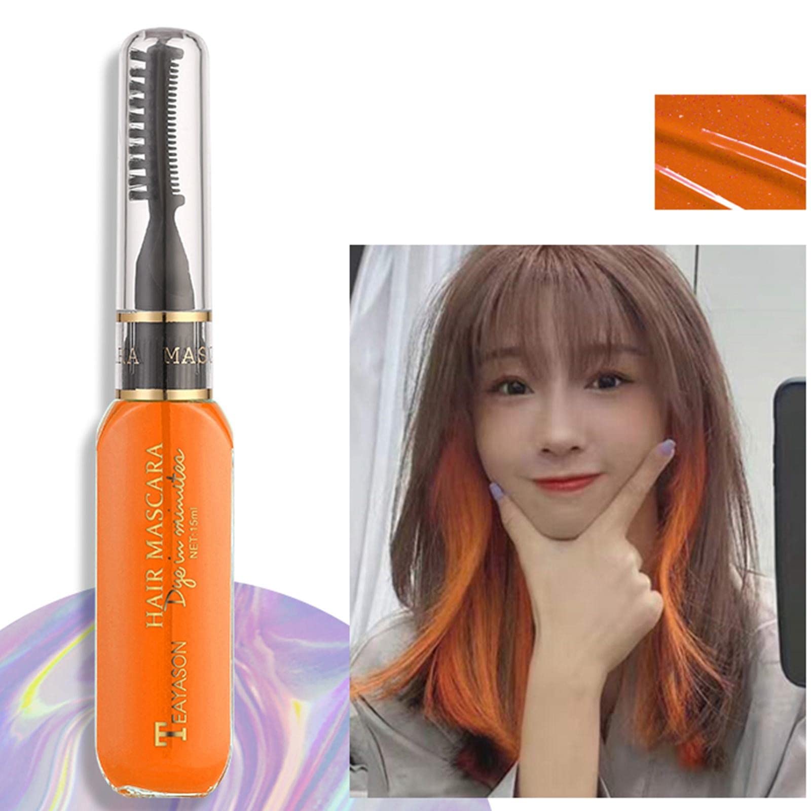 Washable Temporary Hair Dye Chalk Comb - Instant Hair Color Highlights for Women & Girls | Disposable & Easy to Use for Parties, Halloween & Cosplay