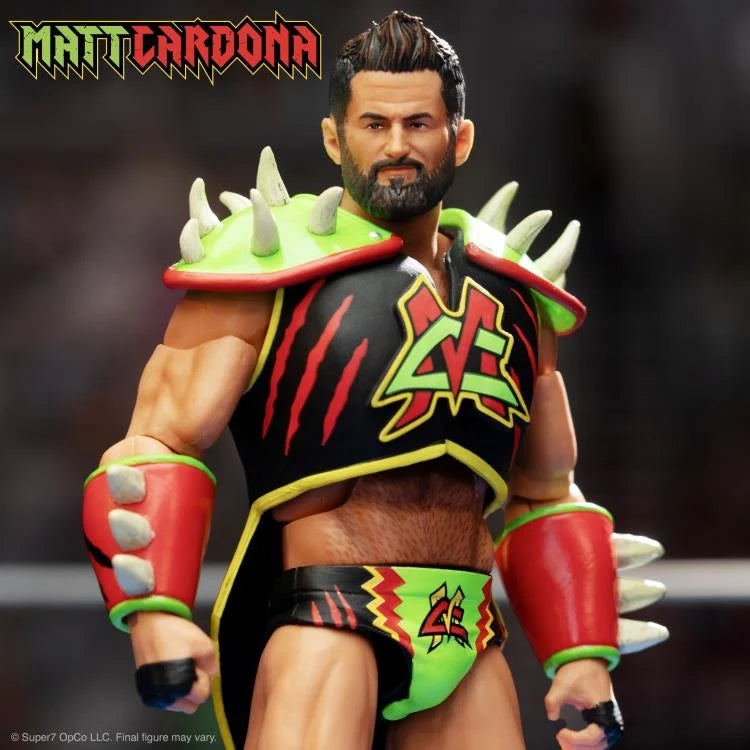 Matt Cardona (Prehistoric) Major Wrestling Figure Podcast ULTIMATES! Collectible Action Figure - Perfect for Wrestling Fans, Collectors, and Display in Home or Office