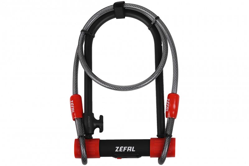 Zefal K Traz U13 U Lock with 120cm Cable - Heavy Duty Bicycle Lock for Mountain & Road Bikes - Secure Parking for Urban Commuting & Outdoor Adventures