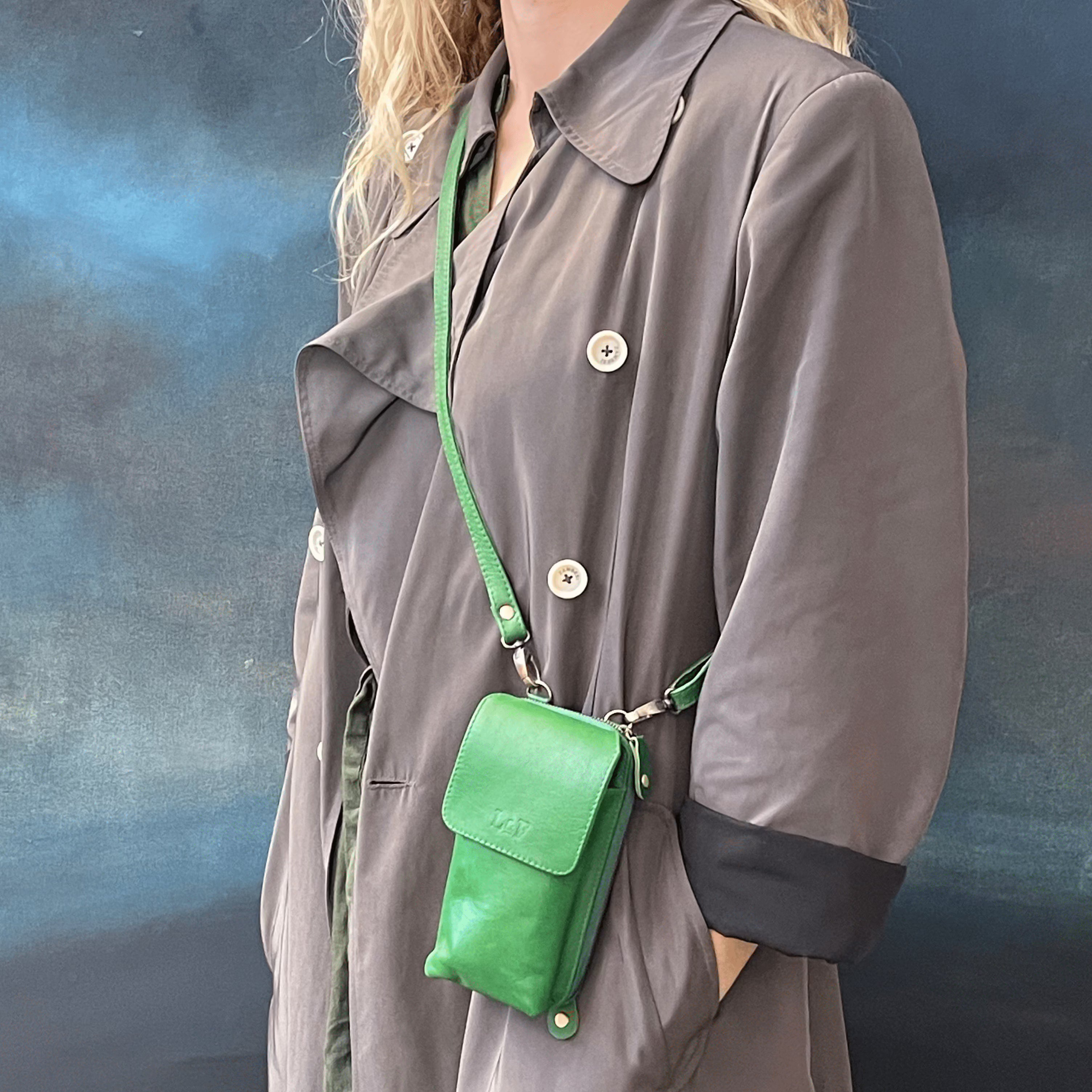 The Little & Fox Genuine Leather Crossbody Clutch Bag - Emerald Green for Women | Fashionable Small Purse for Evening Parties, Date Night & Daily Use