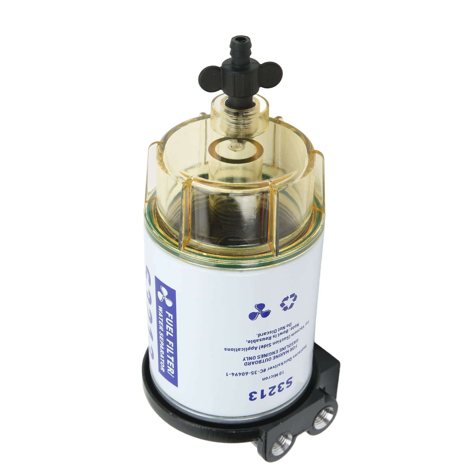 Alomejor Marine Water Separator - Boat Fuel Filter with S3213 Impurity Removal System for Outboard Motors & Yachts | Prevents Engine Damage from Water Contamination in Marine Fuel Systems