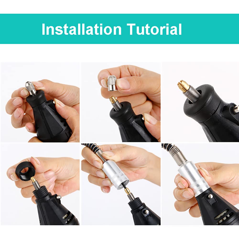 6-Speed 37000RPM Rotary Tool Kit with 252 Accessories - Electric Grinder for Sanding, Polishing, Drilling, Engraving | Perfect for DIY Crafts, Woodworking, Metal Polishing & Home Renovation Projects