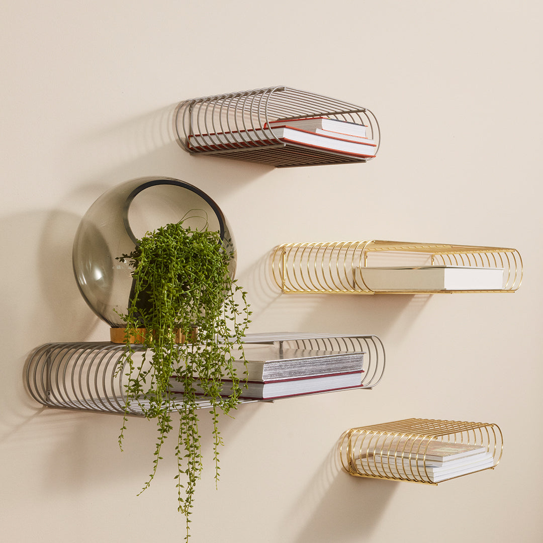 Curved Wall Shelf - Modern Floating Shelves for Home Decor, Bathroom & Kitchen Storage | Perfect for Displaying Books, Plants & Decorative Items