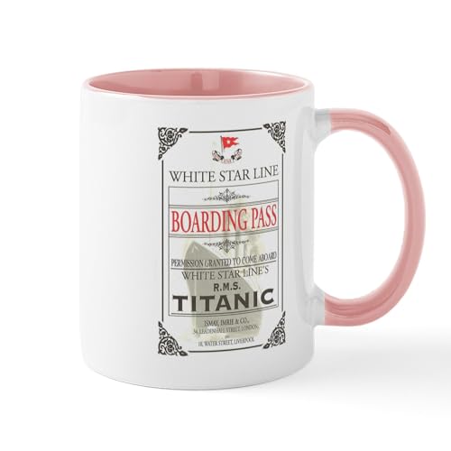 White/Pink Inside - Titanic Mugs