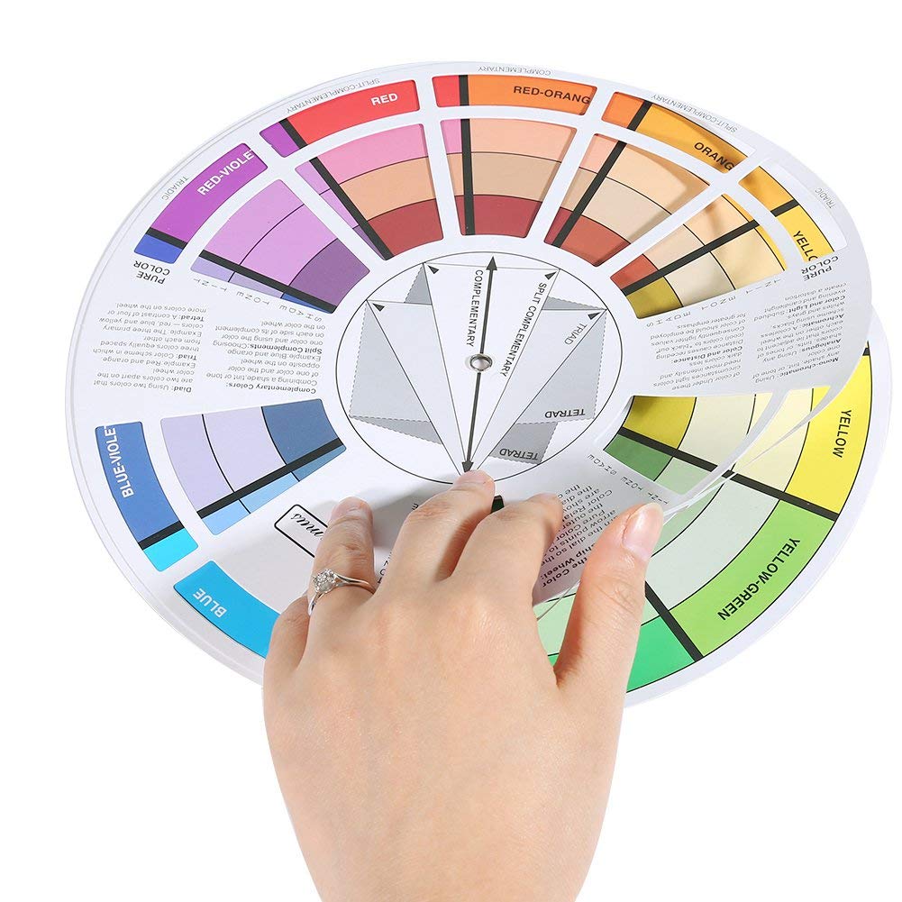Professional Nail Color Wheel & Chromatography Card - Nail Gel Polish Display Chart for Salon Artists | Perfect for Color Mixing, Nail Art Design & Gel Polish Selection in Beauty Salons & Home Manicures
