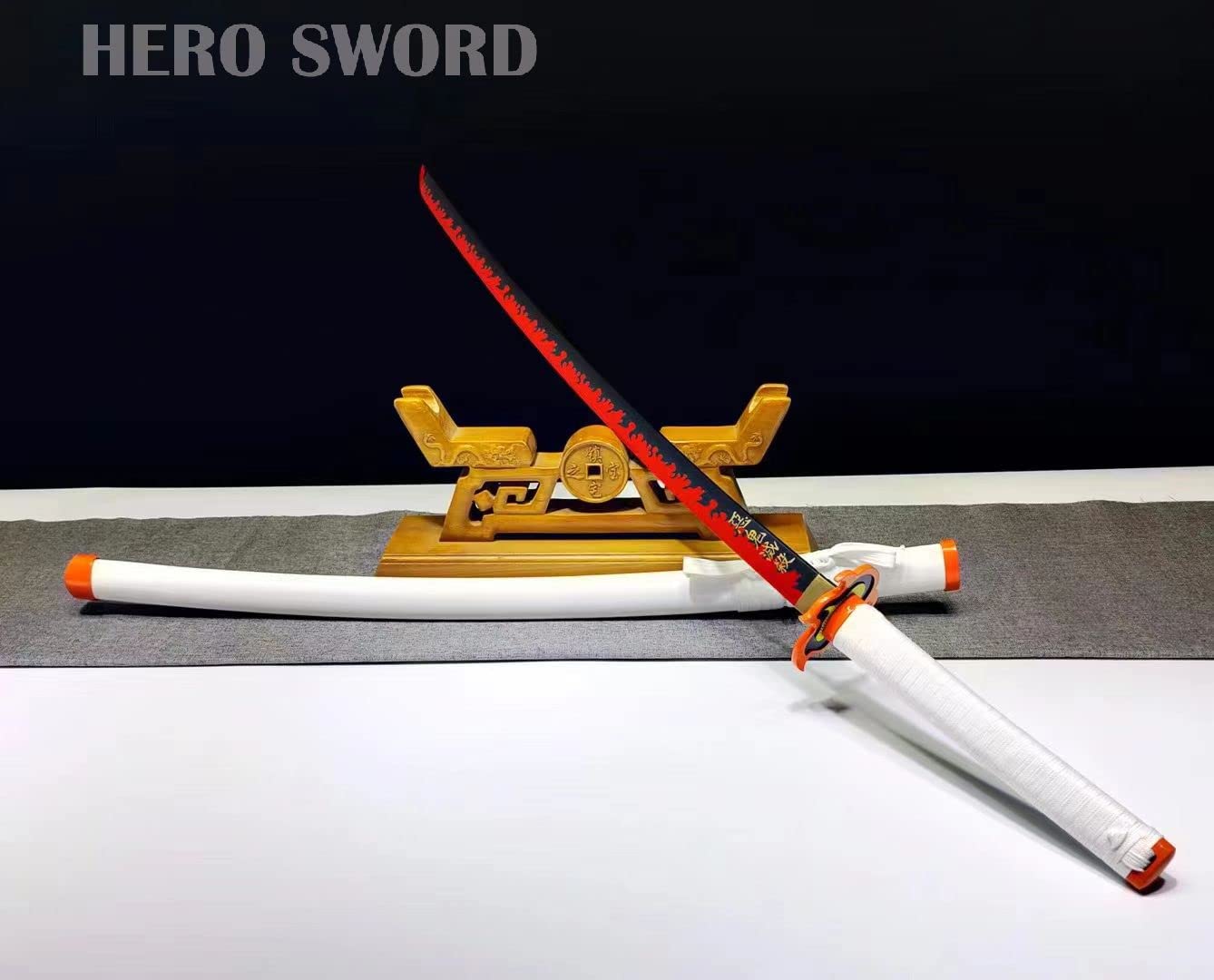 Handmade 1095 High Carbon Steel Demon Slayer Katana Sword - Agatsuma Zenitsu Cosplay Knife, Sharp Japanese Anime Sword, Real Weapon for Collectors & Martial Arts Training | Perfect for Anime Conventions, Cosplay Events & Display