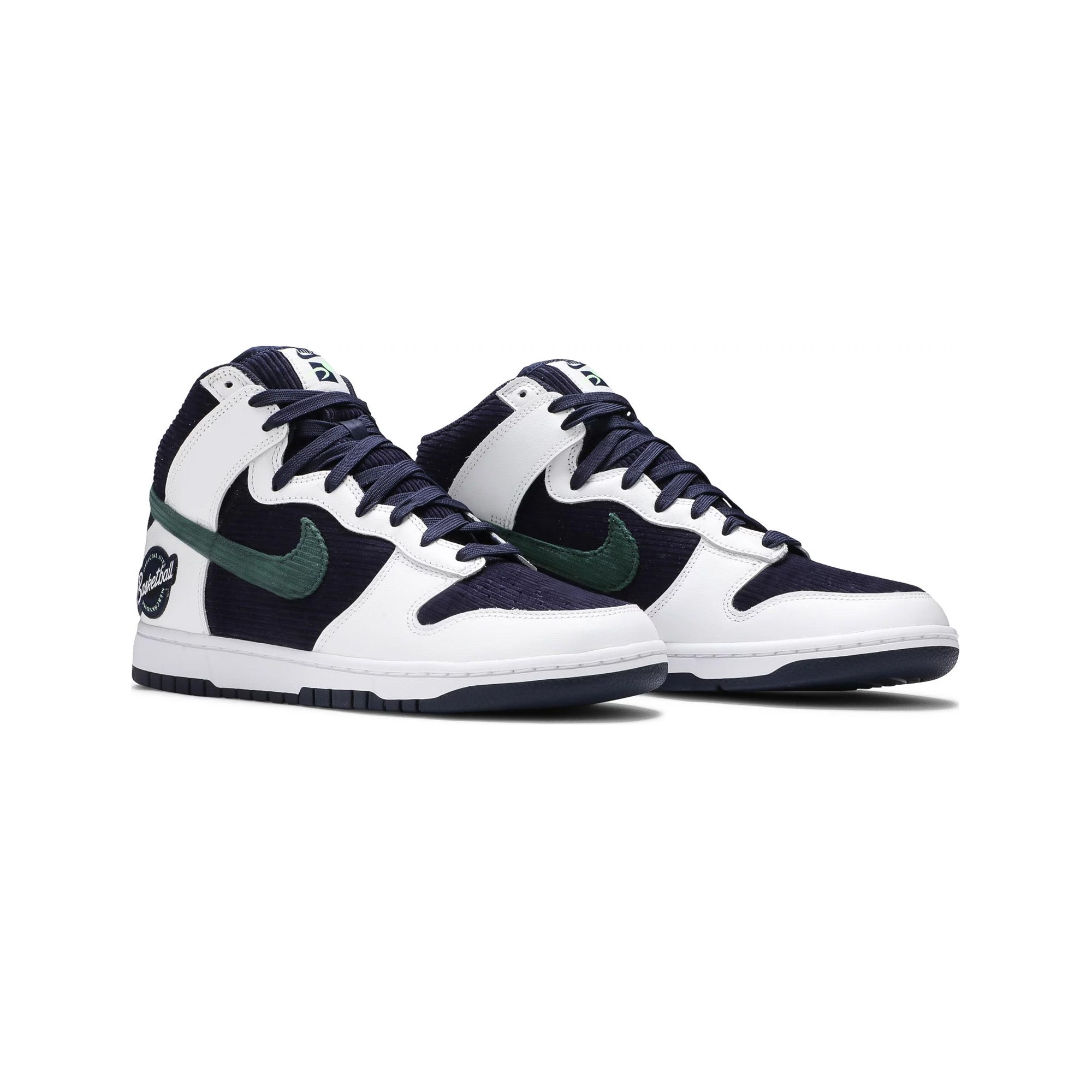 Nike Dunk High 'Sports Specialties White Navy' Retro Basketball Shoes 2021 - Men's Sneakers for Casual Wear, Street Style & Sneaker Collectors