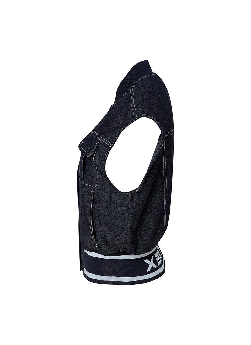 Men's Stylish Denim-Look Double Pocket Vest - Casual Layering for Outdoor Adventures & Urban Streetwear