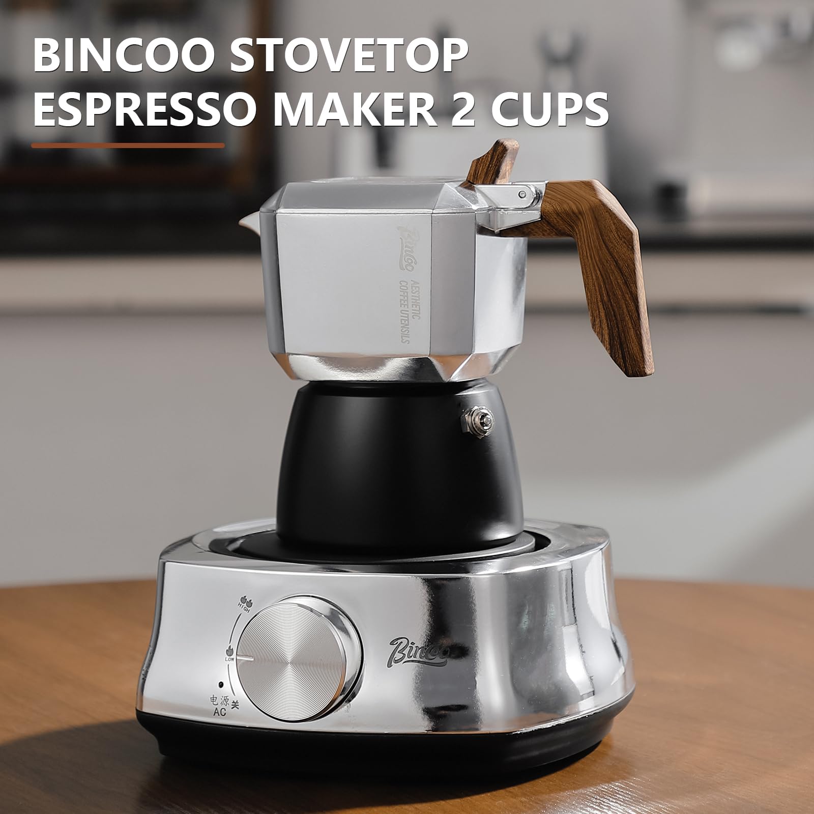 Stovetop Espresso Maker - 2 Cup Small Moka Pot Italian Coffee Maker (4oz/120ml) for Home, Camping & Travel - Perfect for Single Serve Coffee Lovers