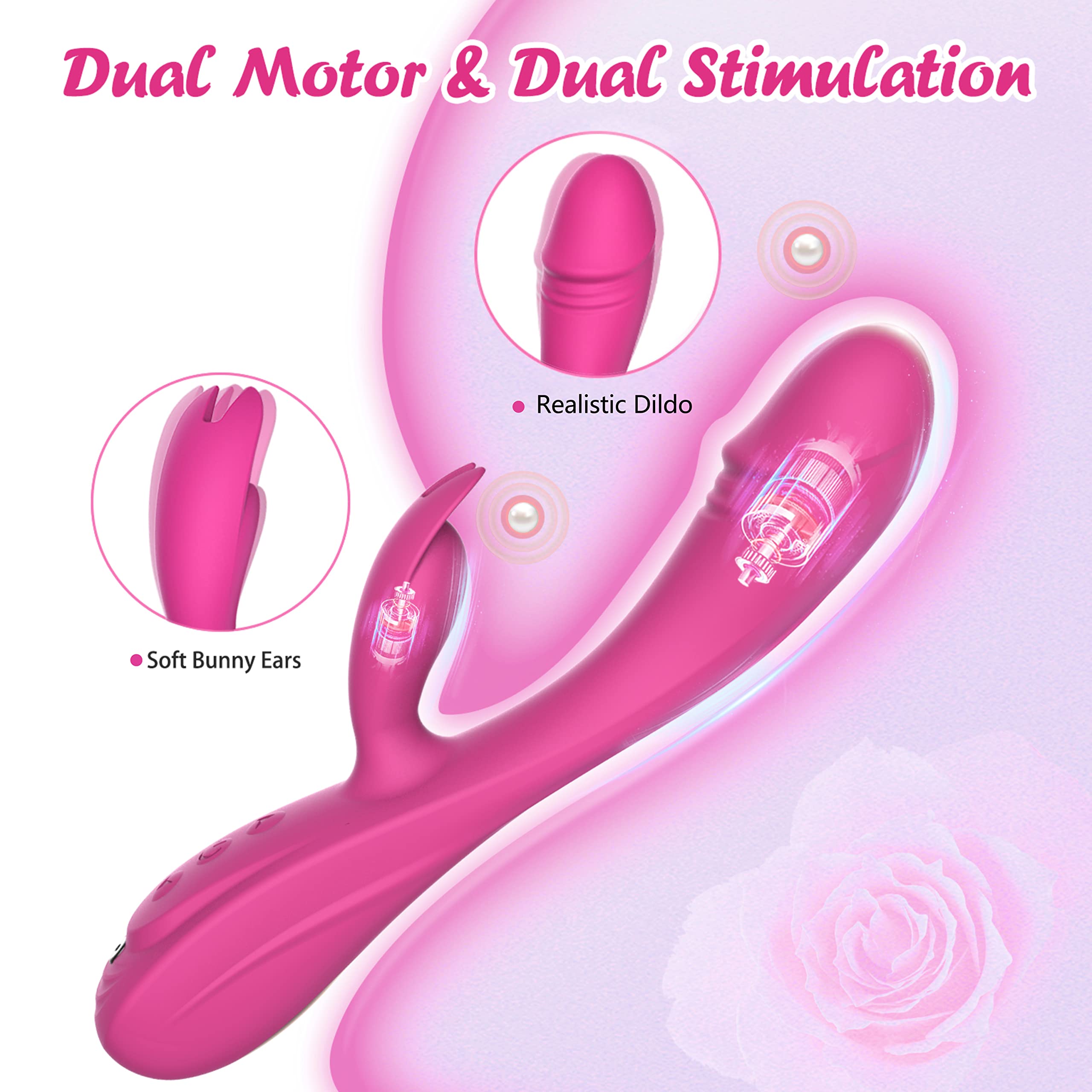 7-Speed Rabbit G-Spot Vibrator with 7 Vibrating Modes - 8.4