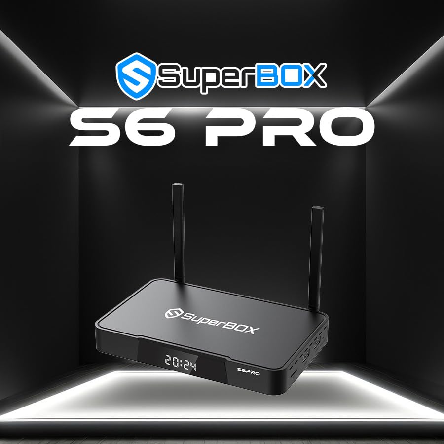 2025 S6 PRO Android TV Box Bundle - 8K HDMI Cable, 64GB Card & USB, WiFi Extender, Backlit Keyboard, Voice Remote | Android 12, 4GB RAM, 32GB Storage | Perfect for Home Theater, Streaming & Gaming