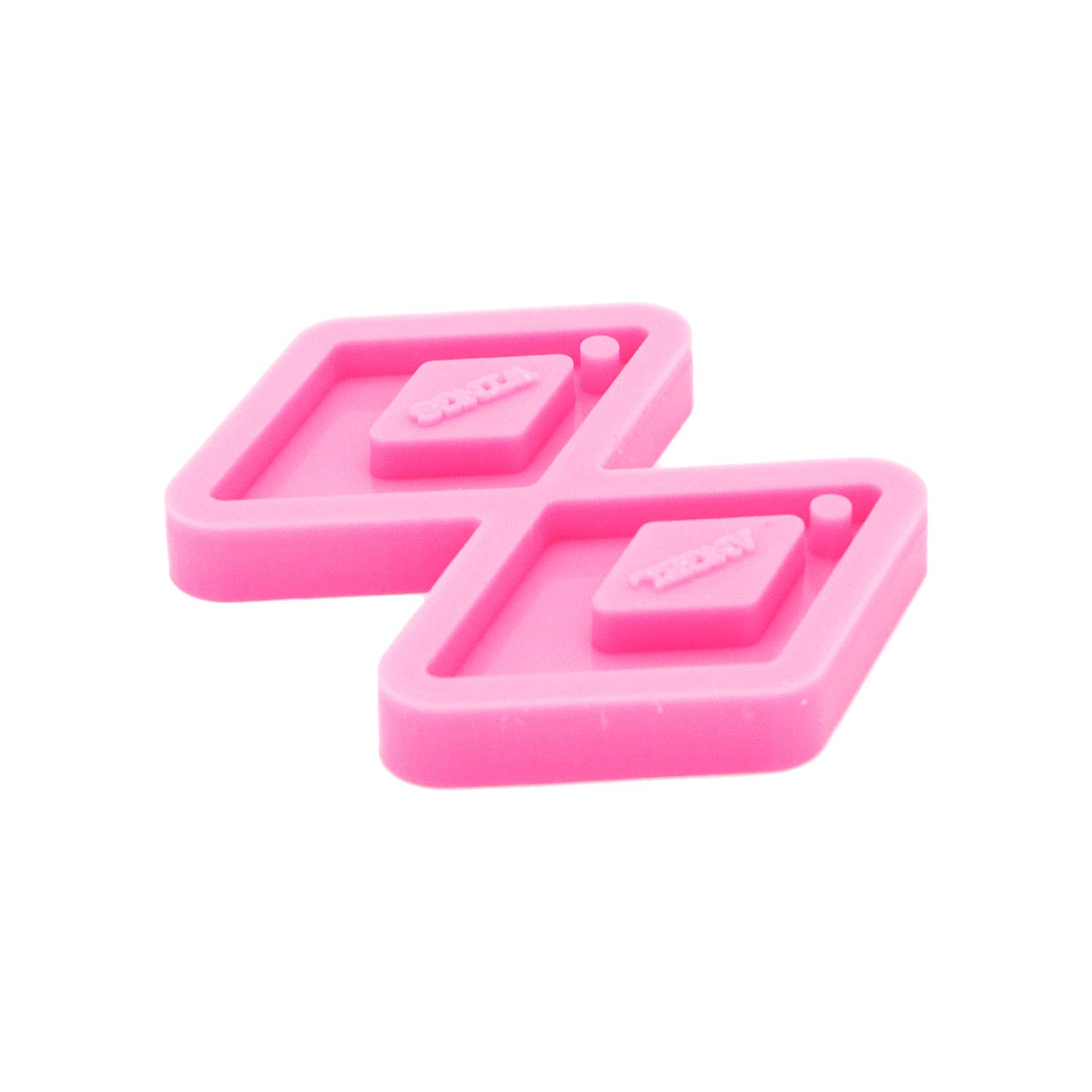 2Pcs Angel Wings Silicone Resin Molds for Jewelry Making - Rhombus Hollow Epoxy Casting Molds (Size S/M) - Perfect for DIY Earrings, Pendants & Craft Projects