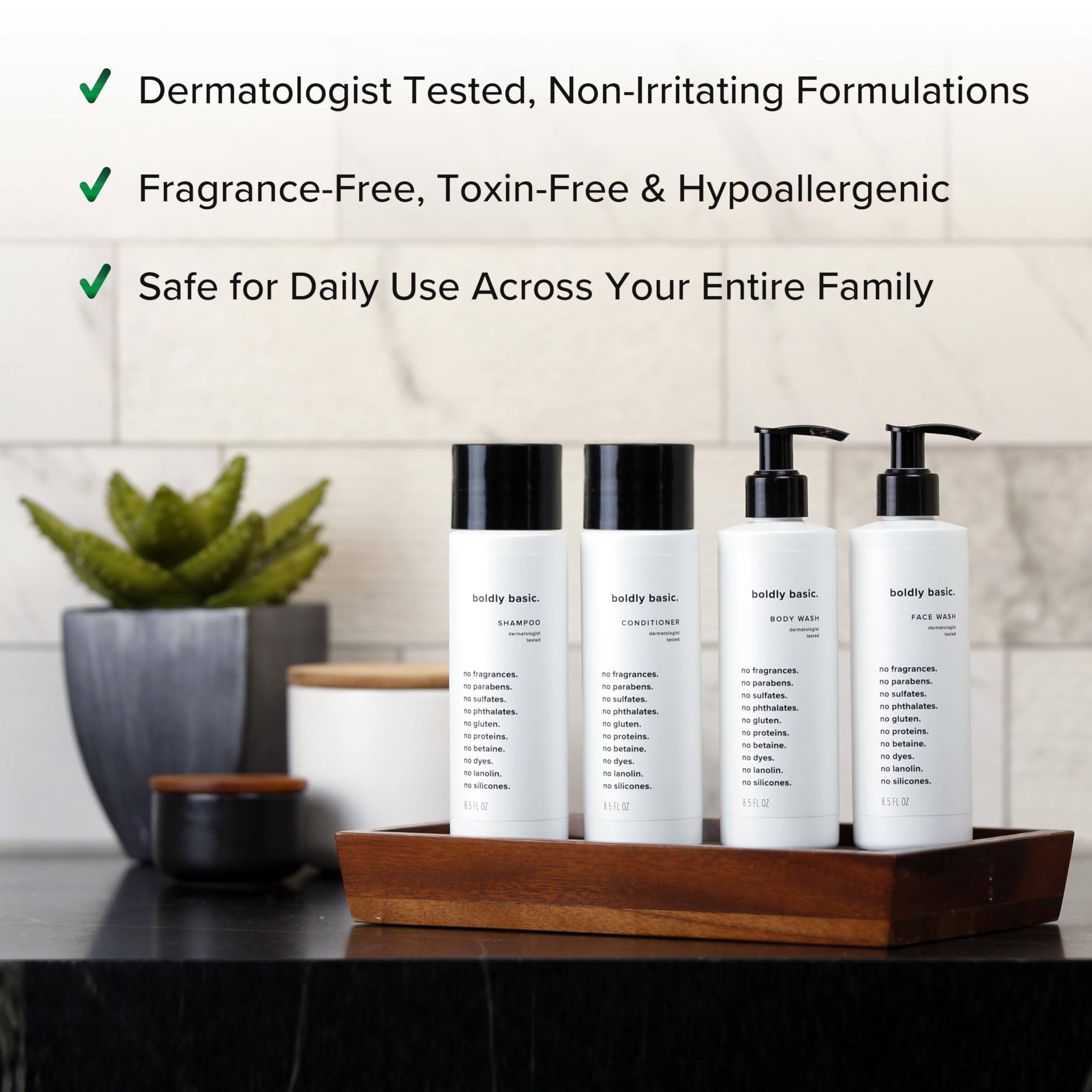Fragrance-Free Shampoo & Body Wash for Sensitive Skin - Sulfate & Paraben Free - Gentle Daily Care