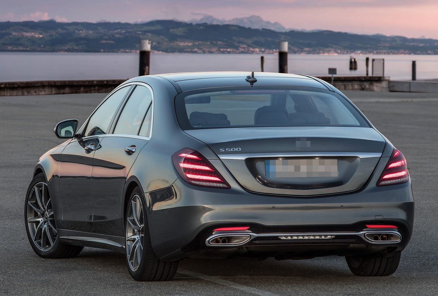 Mercedes W222 S Class Euro Rear Fog Lamp with Rear Bumper Fog Opening Diffuser - Perfect for Night Driving & Enhanced Safety in Low Visibility Conditions