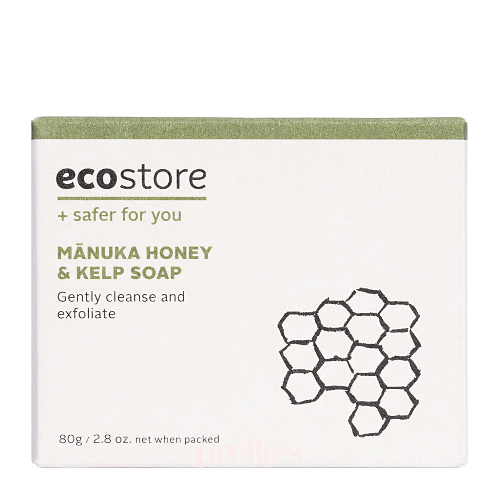 Ecostore Manuka Honey & Kelp Soap 80g (2-Pack) - Natural Skincare for Dry & Sensitive Skin - Perfect for Daily Face & Body Cleansing