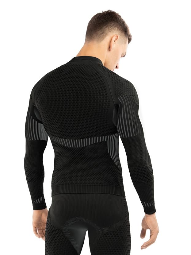 Men's Long Sleeve Compression Shirt - Moisture Wicking Workout Top for Running, Gym & Training - Functional Sportswear 88110