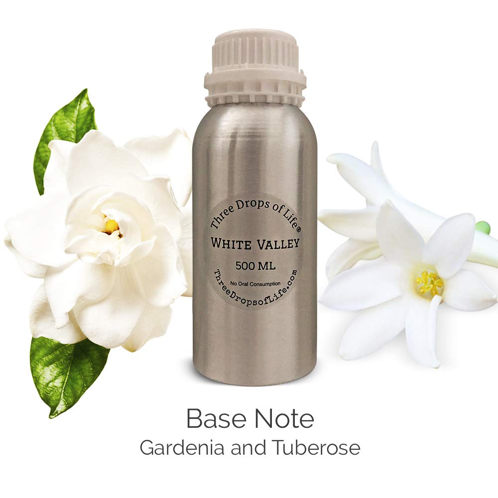 Premium 500ML Essential Oil for Diffusers - Aromatherapy Scent with Cold Air Diffusion, No Water Needed - Perfect for Home, Office, Spa & Yoga Relaxation (White Valley Fragrance)