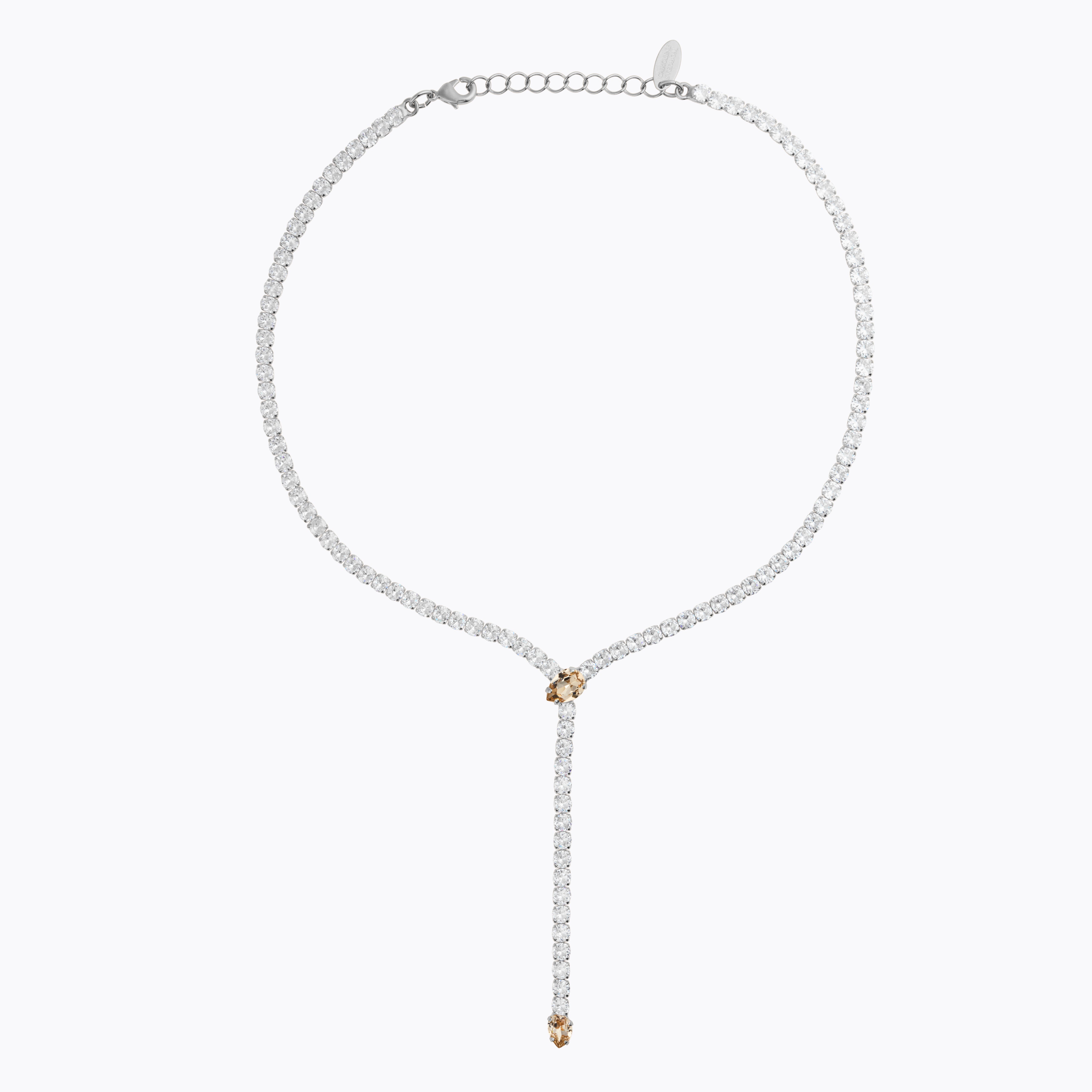 Together With You Necklace - Elegant Crystal & Silk Pendant for Women | Perfect Gift for Anniversary, Valentine's Day & Special Occasions