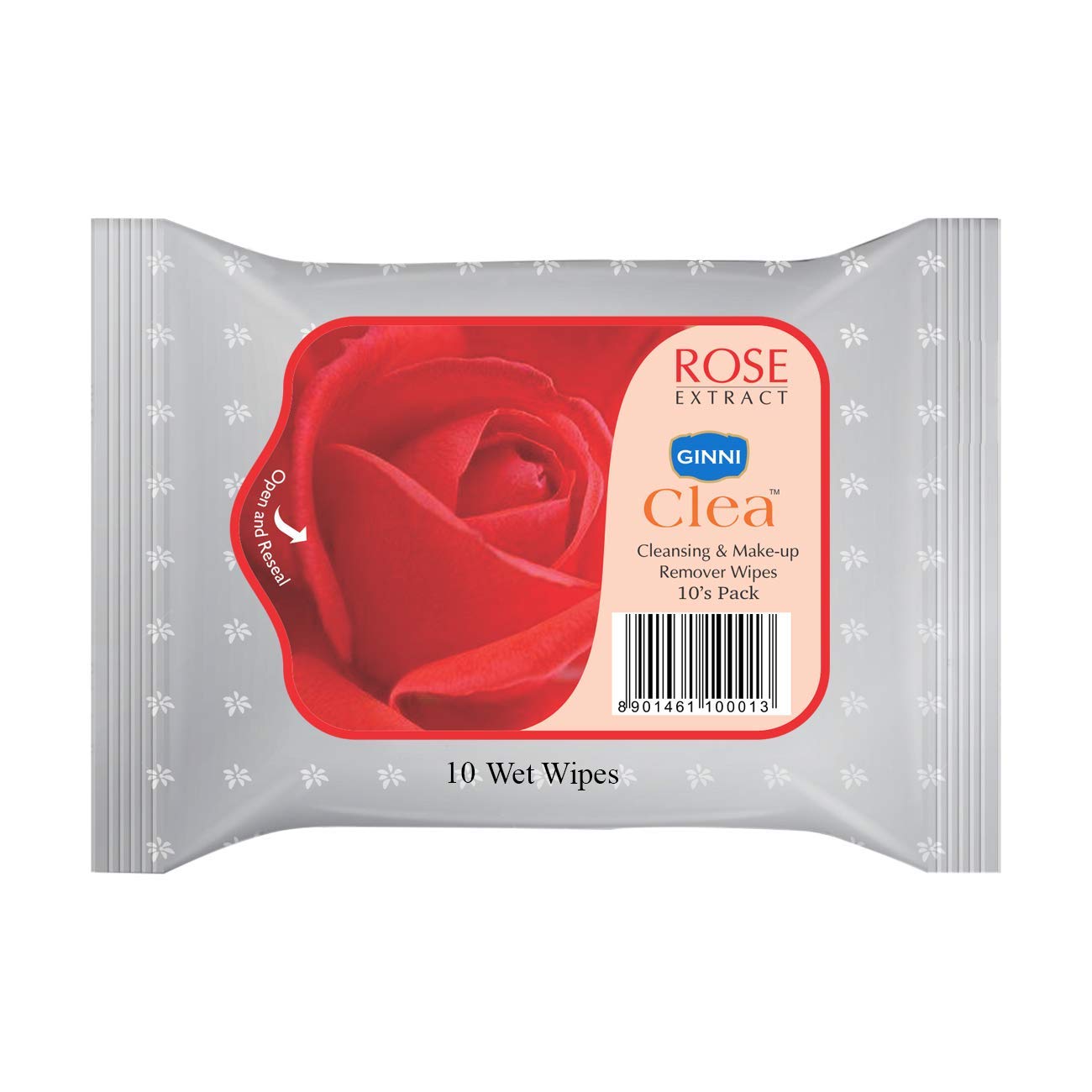 GINNI CLEA Cleansing & Refreshing Facial Wipes - Makeup Remover, Moisturizing Wet Wipes for Face (Cucumber, Rose, Lemon & Orange Scent) 40 Count Pack of 4 | Travel, Gym & Daily Skincare Routine