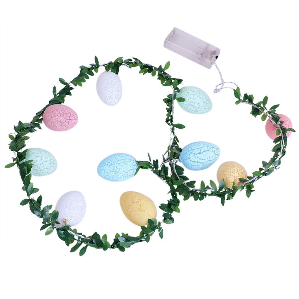 Easter LED String Lights - Battery Operated Decorative Lights for Home, Party, Eggs, Christmas - 50 LED Lights for Indoor & Outdoor Decor