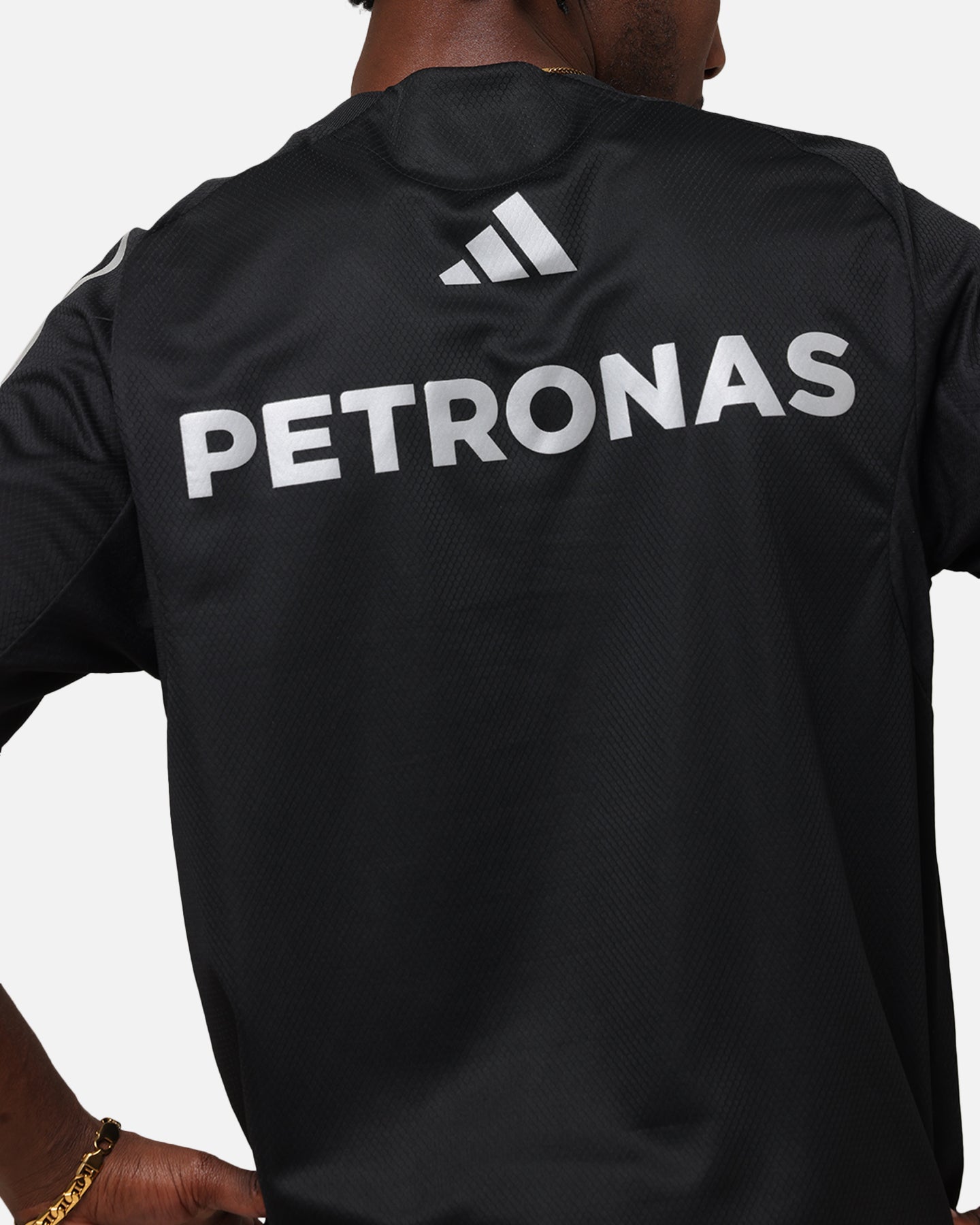 Adidas x Mercedes AMG Petronas Formula One F1 DNA T-Shirt - Black/Silver - Men's Racing Fan Apparel for Casual Wear & Motorsport Events